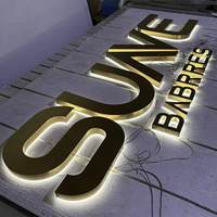 Letrero Luminoso LED 3D Personalizado con Letras de Canal Inverso, Marco de Metal Acrílico, Letrero Publicitario Comercial para Interiores y Exteriores