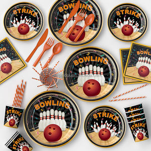 Platos y Servilletas de Papel para Fiestas Temáticas de Boliche, Venta al por Mayor para Eventos, Gran Éxito de Ventas - Product Image 3