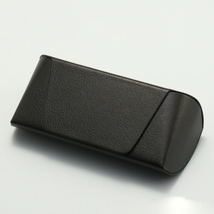 Estuche para gafas hecho a mano de cuero negro de gran tamaño. Estuche para gafas de sol graduadas, bolso de mano, caja de papel, bolsa de tela OPP, se pueden personalizar. - Product Image 4