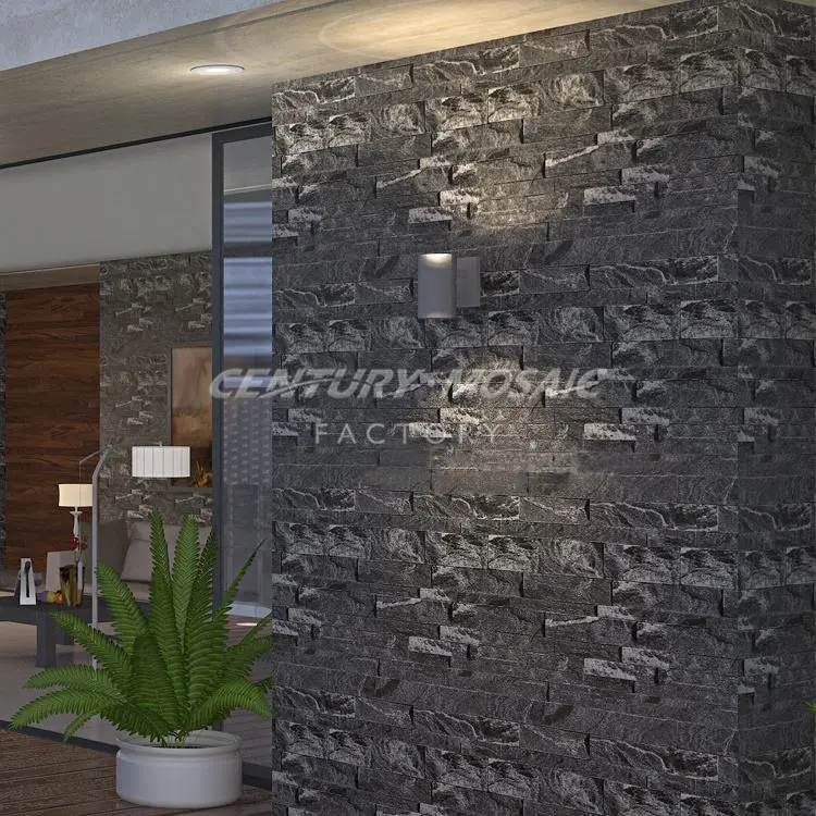 Everest Black Culture Stone Wall Panel Interior And Exterior Stone Veneer Panels