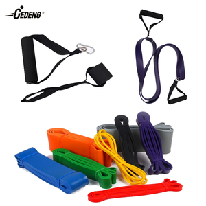 GEDENG 도매 사용자 정의 로고 두꺼운 고무 저항 밴드 루프 운동 체육관 강화 파워 피트니스 탄성 풀업 밴드 세트 - Product Image 1