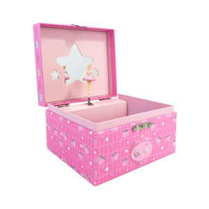 Nouvelle boîte à musique rotative en papier Yiyu, design personnalisé, ballerine fraise, écologique, à manivelle, couleurs et logo personnalisables - Product Image 1