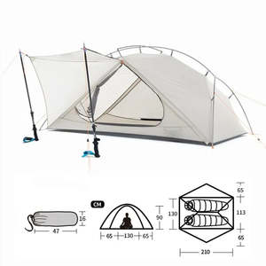Tenda da <span class=keywords><strong>Trekking</strong></span> Ultraleggera Portatile per Una o Due Persone, Impermeabile, per Spiaggia, <span class=keywords><strong>Viaggi</strong></span>, Escursioni e Attività all'Aperto - Product Image 4