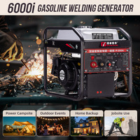 Générateur Inverter Portable à Essence 6000i P200A 225cc, Soudeuse DC 200A Double Usage, Générateur à Onde Sinusoïdale Pure 230V