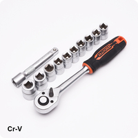 Outils d'entretien automobile HARDEN, outils à main en chrome vanadium, 12 pièces, 12,5 mm, jeu de clés à douille professionnelles