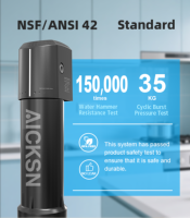 Système de filtration d'eau à une seule étape certifié NSF, filtre à eau au charbon actif 3/8'' pour les hôtels résidentiels