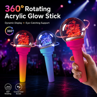 Bâton lumineux rotatif à 360° en acrylique, contrôlé par Bluetooth, pour concerts Kpop, événements, réunions de fans, cadeaux et festivals