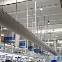 Système de ventilation textile pour conduits d'air industriels, idéal pour les ateliers de fabrication de batteries automobiles