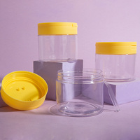 Nouveau luxe 250g vide emballage cosmétique conteneur crème pour le visage bouteille PET large bouche pot en plastique avec couvercles