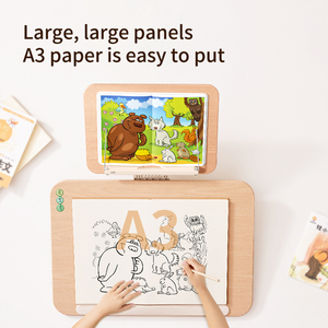 Support de lecture pliable en bois et aluminium OULAIKE YD20 blanc pour enfants, support de <span class=keywords><strong>livre</strong></span> inclinable, serre-livres 20 cm - Product Image 5