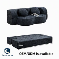 Canapé Zenmoon à deux places en forme de S, recouvert d'éponge, scellé sous vide ; Pièce moderne minimaliste, tendance sur internet ; Pliable