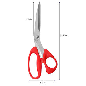 Ciseaux de tailleur en acier inoxydable rouge, forme en V, pour la maison et la cuisine, origine Yangjiang - Product Image 3