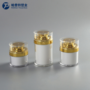 30g 50g 100g barattolo di crema airless in plastica barattolo di lusso a doppio strato design confezione cosmetica per la cura della pelle per siero crema viso - Product Image 3