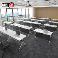 Ensemble bureau et chaise pliables en bois, design unique, minimaliste et durable, pour salle de classe et usage étudiant
