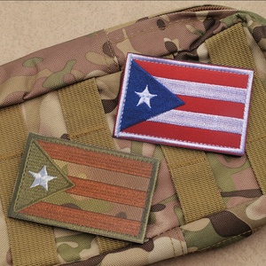 Écusson de drapeau personnalisé brodé Mexique Portugal Argentine Jamaïque, badge tactique auto-agrippant pour sac à dos et brassard - Product Image 2