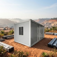 Maison préfabriquée en conteneur, assemblage rapide, bureau modulaire en conteneur, hébergement temporaire pour les travailleurs du chantier, cabine