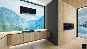 Vente chaude Armoire de cuisine moderne Nouveau Design Laque Finition <span class=keywords><strong>Menuiserie</strong></span> modulaire pour la maison Salle à manger Cave à vin Résine Tiroir Panier - Product Image 6