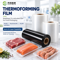 Film multicouche co-extrudé résistant à l'humidité pour l'emballage des noix, des fruits secs et des en-cas, film à haute barrière en rouleau