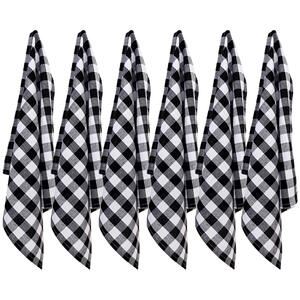<span class=keywords><strong>Serviette</strong></span> de décoration de Noël à carreaux en coton <span class=keywords><strong>rouge</strong></span> et noir <span class=keywords><strong>Serviette</strong></span> de cuisine de style occidental <span class=keywords><strong>Serviette</strong></span> carrée Napperon de table en lin - Product Image 4