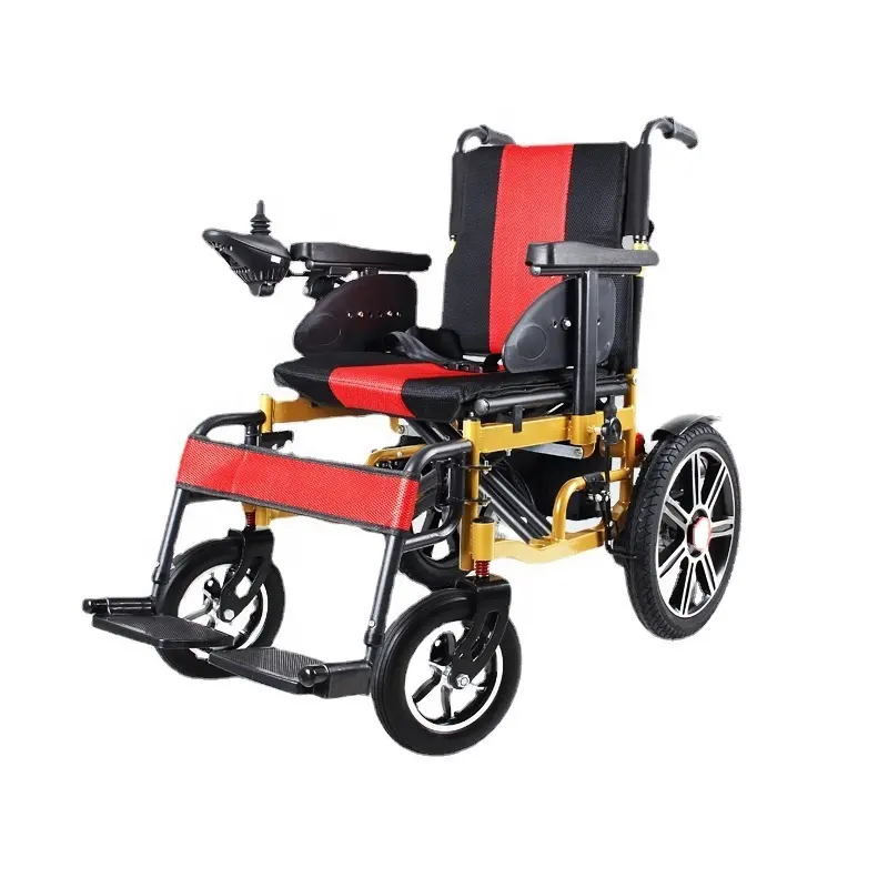 Hochsicherer faltbarer elektrischer Rollstuhl elektrischer Rollstuhl günstiger Rollstuhl für Behinderte mit vier Schockabsorbierungen