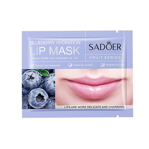 Masque de nuit pour les lèvres SADOER aux fruits (fraise, myrtille, avocat, orange) - Masque hydratant bio au collagène pour les lèvres - Product Image 6