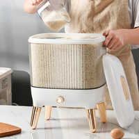 Distributeur Automatique de Céréales et Aliments Secs Élégant Blanc – Conteneur de Stockage de Grains, Farine et Haricots