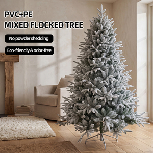RTS Arbre <span class=keywords><strong>de</strong></span> Noël Artificiel Écologique, Réaliste, Non-émailloté, en PVC et PE, avec Effet Floqué Mixte - Product Image 1