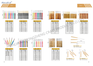 Kit de Ganchillos Ergonómicos Personalizados, Agujas de Aluminio, Bambú y Resina, Venta al por Mayor, Juego de Ganchillos de Varios Tamaños con Estuche - Product Image 3