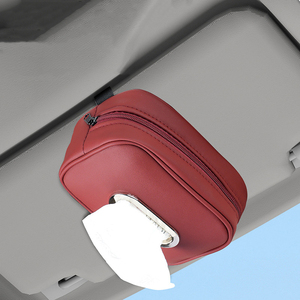 T-1235 Organisateur de voiture portable en cuir PU souple de haute qualité avec logo personnalisé, boîte à mouchoirs universelle pour dossier de siège, rangement de papier, nouveau intérieur - Product Image 2