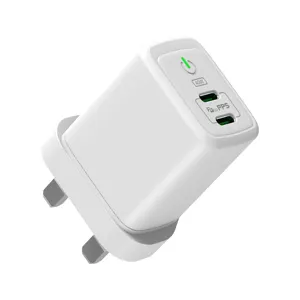 2023 Nieuwe Product Dual Pd 40 Watt Usb C Laders Bulk 5G Smartphone Uk Plug Pd Lader Voor Telefoon 14 Oplader