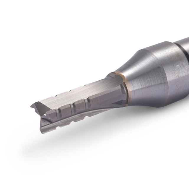 Straight Router Bit With Chip Breaker CNC Wood Cutting Milling Tool