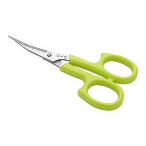 Diseño de cabeza inclinable pequeño bordado artesanal mango de plástico verde tijeras de hilo de coser de acero - Product Image 4