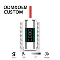 Manke Wholesale 12V 60W Interrupteur intelligent à double bouton tactile avec variateur de lumière, pour LED à une ou trois couleurs, dégivreur, affichage de l'heure et de la température, à détection de présence