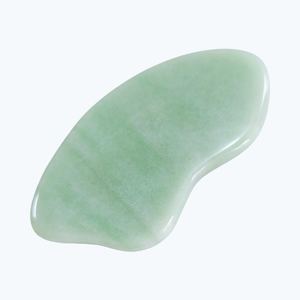 Piedra 100% natural para lifting facial, reduce arrugas, Guasha de jade aventurina verde grande para rostro y cuerpo. - Product Image 4