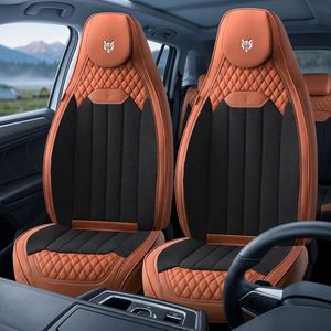 Ensemble complet de sièges de voiture en PU de luxe, design nid d'abeille, respirant, résistant à l'usure, version 9D, sport universel toutes saisons, 5 places avant - Product Image 4