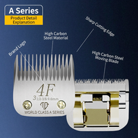 Tête de lame universelle pour tondeuse manuelle pour animaux de compagnie 4F, toilettage chien et chat, 9,6 mm, acier à haute teneur en carbone, pièce de rechange