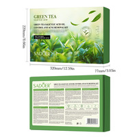 Ensemble de 6 produits pour le soin de la peau du visage : crème nettoyante, tonique, huile essentielle de thé vert et acide salicylique pour éliminer l'acné