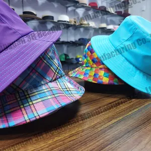 Soutien gratuit conception Gorras faire des modèles gratuitement vierge chapeau de pêcheur Logo personnalisé chapeaux de seau réversibles