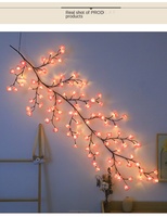 Fleur de cerisier Led Vigne Applique murale Mariage Fête de Noël Décoratif LED Fleurs Lampe