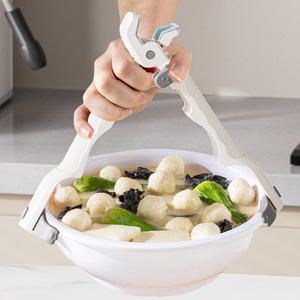 Anti Scalding Dish <b>Clamp</b> 4 In 1 Multi Purpose Kitchen Tongs With Locking Mechanism And Anti Slip Grip For Steamed Buns And Pot - Product Image 2