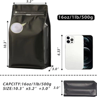 Custom Groothandel 250G 500G 1Kg Koffiezakjes Rits Aluminiumfolie Vlakke Bodem Zakken Met Ventiel