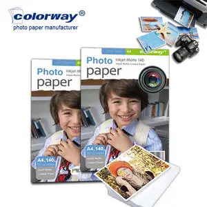 2019 Colorway inkjet matte coated paper, premium 128g waterproof matte photo paper A4