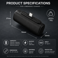 Batterie externe portable préchargée haute capacité pour smartphones, idéale pour les voyages