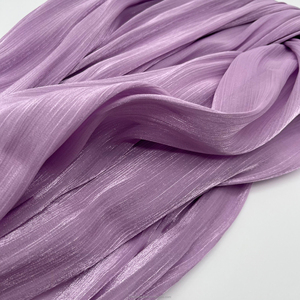 Neuer Großhandel Damen Langer Quadratischer Polyester Atmungsaktiver Hijab Glitzer Schimmer Crinkle Crepe Seidenchiffon Muslimische Mode Kopftuch - Product Image 3