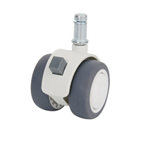 Roulettes doubles à profil bas durables 50 mm, roulettes doubles robustes 100 mm en caoutchouc thermoplastique, vente directe usine, OEM