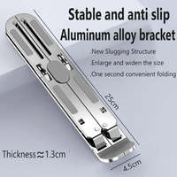 Support pour ordinateur portable en alliage d'aluminium, pliable, réglable en hauteur, base verticale, refroidissement de l'ordinateur, support pour tablette