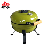 Kimstone Mini Barbecue Moderne 12 Pouces, Four en Céramique de Mullite, Gril à Charbon de Bois, Fumoir de Table, Tandoor Portable, Kamado, Chariot Auto