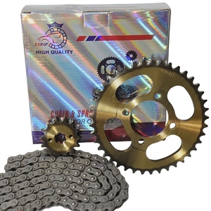 Chaîne de <span class=keywords><strong>moto</strong></span> colorée de haute qualité CQHZJ 428 Kit de chaîne et pignons 428h pour transmission de <span class=keywords><strong>moto</strong></span> - Product Image 1