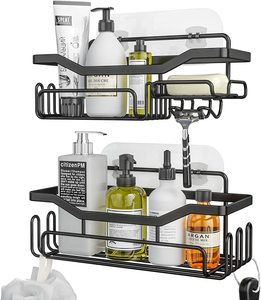Stainless Steel Menggantung Shower Kepala Shampoo Organizer Tidak Ada Pengeboran Mandi Penyimpanan Kamar Mandi Keranjang Mandi Rak <span class=keywords><strong>Caddy</strong></span> - Product Image 1