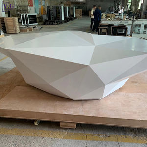 बेस्स्मट रिसेप्शन डेस्क सफेद हीरा डिजाइन स्टाइलिश रिसेप्शन काउंटर डेस्क - Product Image 4